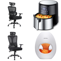 RAW Customer Returns Job Lot Pallet - Office Chairs, Air Fryers, Aroma Diffusers - 16 Items - RRP €996.45