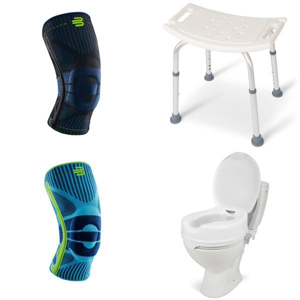 RAW Customer Returns Job Lot Pallet - Knee Support, Shower Stool, Raised Toilet Seat & Insoles - 37 Items - RRP €1458.11