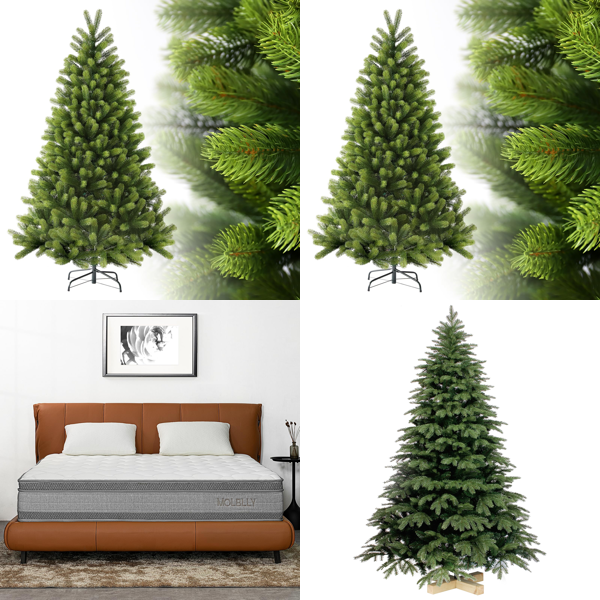 RAW Customer Returns Job Lot Pallet - molded artificial Christmas tree 210 cm, Pocket spring and memory foam mattress & more - 7 Items - RRP €1264.86