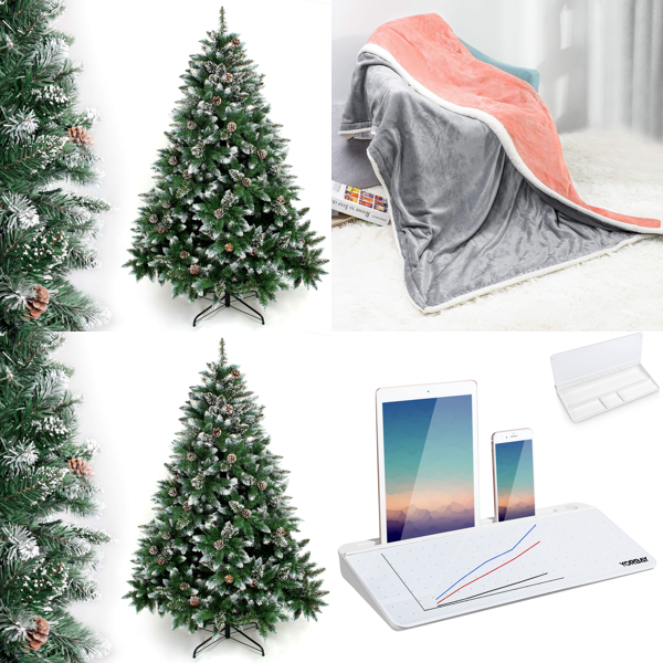 RAW Customer Returns Job Lot Pallet - Xmas Trees (210cm), Electric Blanket s & more - 25 Items - RRP €2294