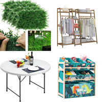 RAW Customer Returns Job Lot Pallet - Artificial Plants, Camping Table & Clothes Rack - 15 Items - RRP €1244.12