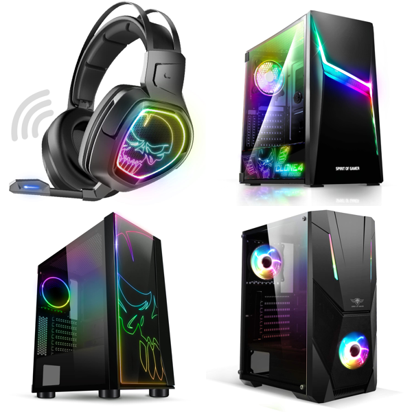 RAW Customer Returns Job Lot Pallet - Gaming, Toys & Games - RGB Wireless Gaming Headphones, PC Gamer ATX Matx Case & more - 118 Items - RRP €2653.42