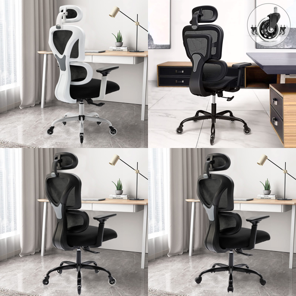 RAW Customer Returns Job Lot Pallet - KERDOM Office Chairs - 10 Items - RRP €2399.9