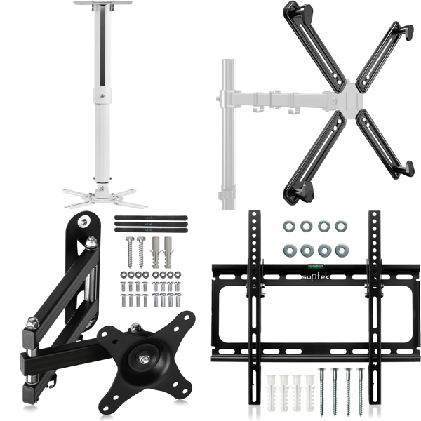 RAW Customer Returns Job Lot Pallet -TV Wall Mounts & Projector Ceiling Mount -88 Items - RRP €1311.81