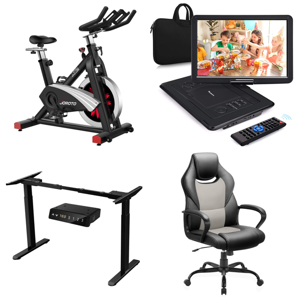 RAW Customer Returns Job Lot Pallet -JOROTO ergometer exercise bike, Portables DVD, Cups &  HomeMix -82 Items - RRP €3980.04