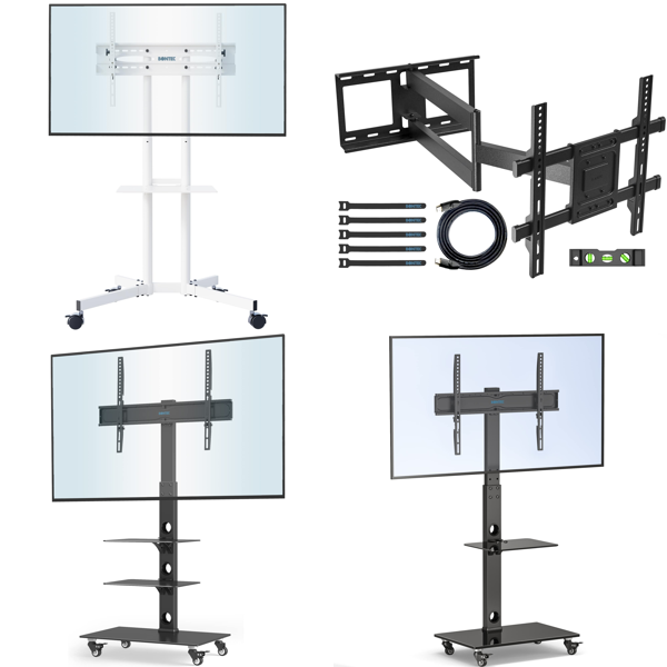 RAW Customer Returns Job Lot Pallet -TV Stands & TV Wall Mounts - 30 Items - RRP €1510.45