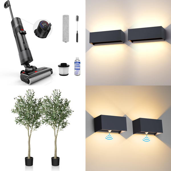 RAW Customer Returns Job Lot Pallet -JONR Vacuum Cleaner, Galaxy Starry Sky Astronaut Projectors,Lamps,Shower Curtains & Plastic Plants -  112 Items - RRP €3947.79