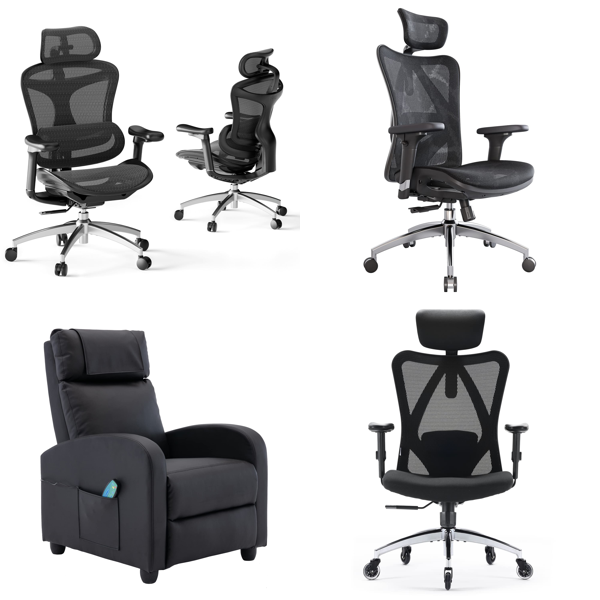 RAW Customer Returns Job Lot Pallet - Office Chairs & Home Mix -  28 Items - RRP €1872.8