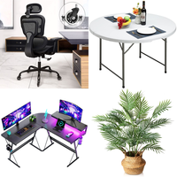 RAW Customer Returns Job Lot Pallet -KERDOM office chair, Gaming Computer Desk, Camping Table & LED Tubes -  15 Items - RRP €1216.88