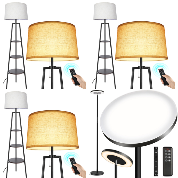 RAW Customer Returns Job Lot Pallet - Tripod floor lamp, Ceiling Floodlight LED (dimmable) & more - 42 Items - RRP €2610.22