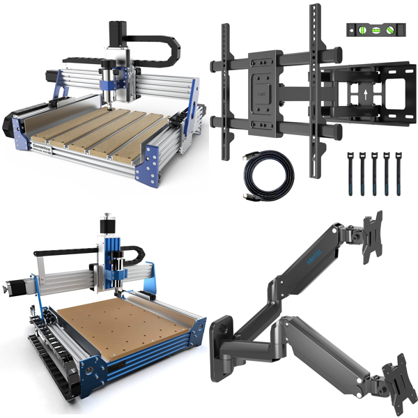 RAW Customer Returns Job Lot Pallet - CNC Milling Machines, BONTEC TV wall mounts-  53 Items - RRP €4794.59