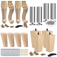 RAW Customer Returns Job Lot Pallet - Furniture Feet - 49 Items - RRP €1044.51