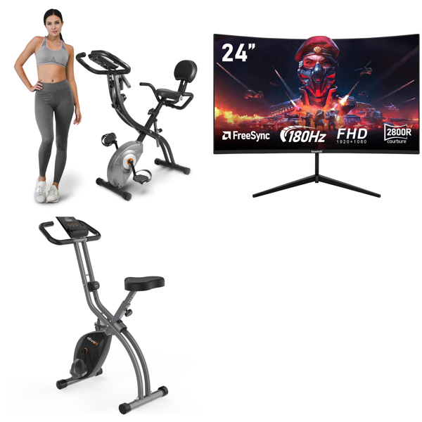 RAW Customer Returns Pallet - 3-in-1 exercise bikes, Gawfolk PC Screen 24 Inch Curved Gaming Monitors - 33 Items - RRP €1630.74