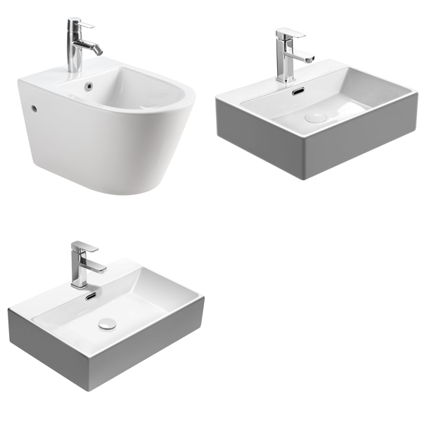 RAW Customer Returns Pallet - Washbasins - 12 Items - RRP €1309.88