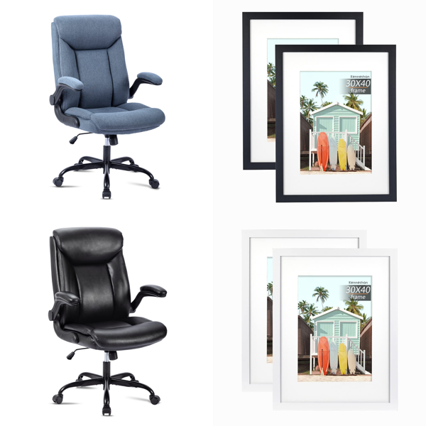 RAW Customer Returns Pallet - Office Chair & Picture Frames - 19 Items - RRP €1153.81