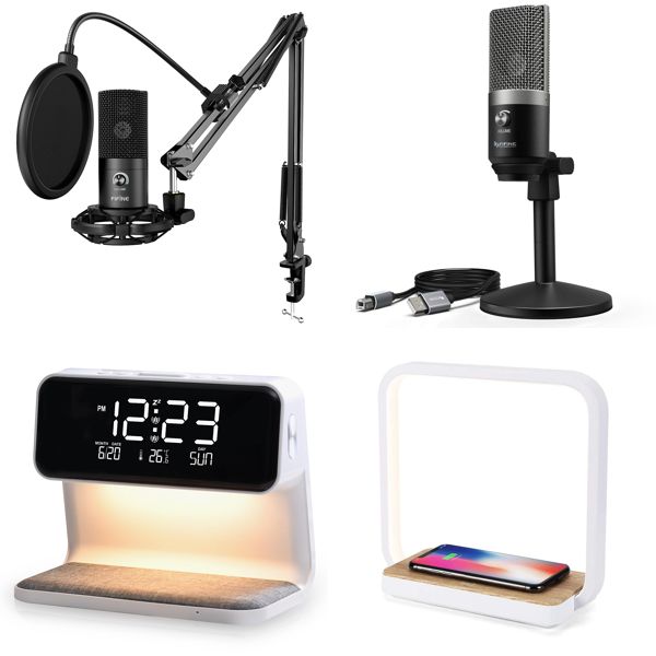 RAW Customer Returns Pallet - USB Microphone, 10W bedside lamp with charging function & more - 39 Items - RRP €1158.12