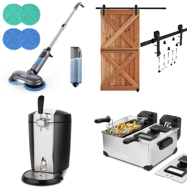 RAW Customer Returns Pallet - Cordless Battery Floor Mop, air mattress with headboard, beer tap system & more - 177 Items - RRP €4496