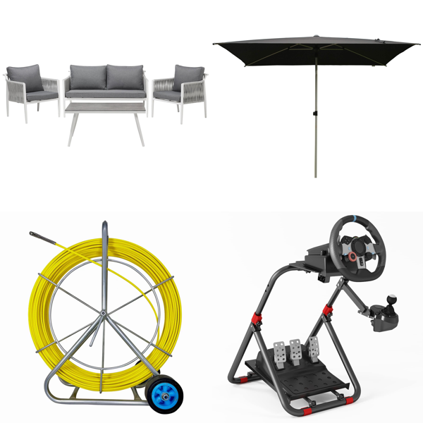 RAW Customer Returns Pallet - Garden Lounge Set, Steering Wheel Stands, Window Film - 23 Items - RRP €2379.09