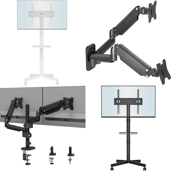 RAW Customer Returns Pallet - TV & Monitor Brackets - 44 Items - RRP €1994.52