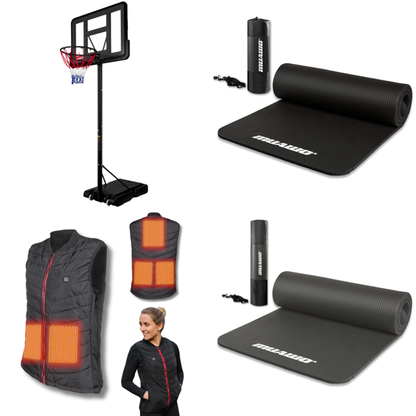 RAW Customer Returns Pallet - ProSport basketball hoop, Premium heated vest, Rustproof curtain rods & more -29 Items - RRP €1301.99