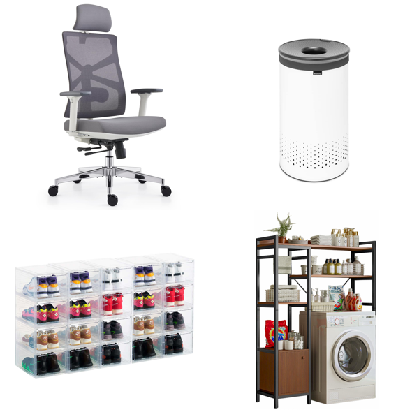 RAW Customer Returns Pallet - Ergonomic Office Chair, Shoe Organizer, Home Organizer Shelf & more - 47 Items - RRP €2074.84