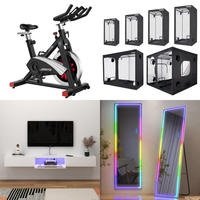 RAW Customer Returns Pallet - Training Bike, TV Unit, Grow Tent, Mirrors, Brush Cutter, Protector Screen & Floor Vase - 9 Items - RRP €2011.78