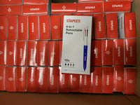 Brand New Job Lot of Staples 4-in-1 Ballpoint Pens - 12 Packs - RRP €300.00